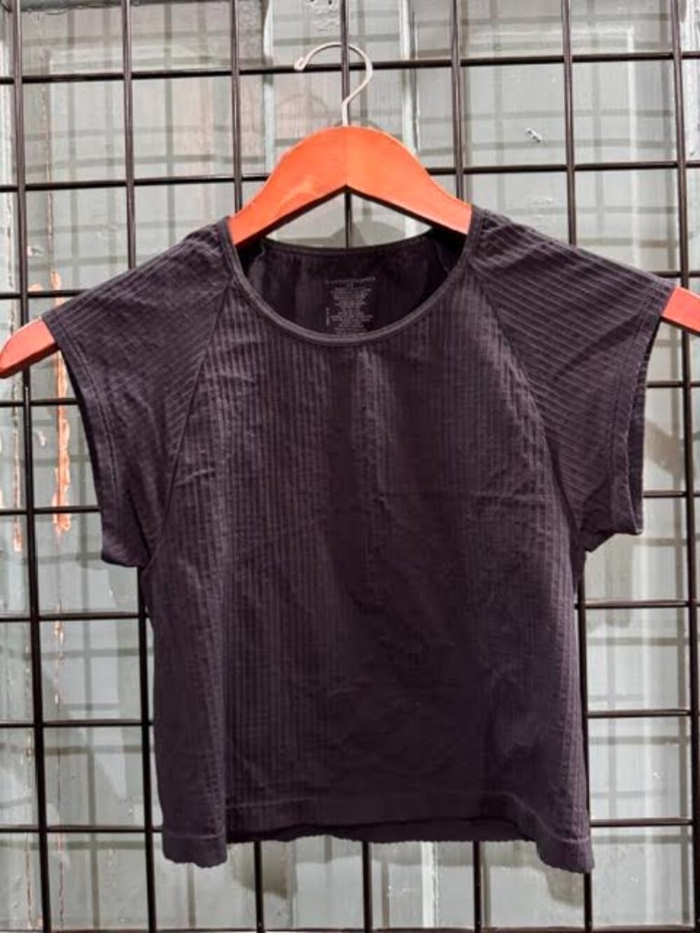 Womens Anthropologie Cropped Ribbed Tee